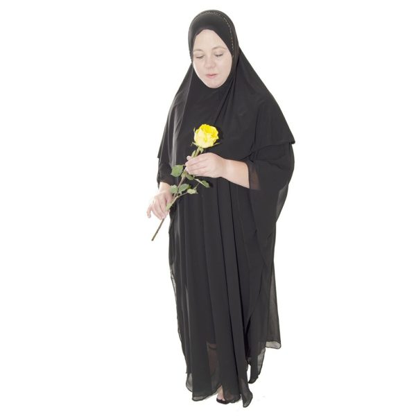 Women Black Chiffon Loose Coat