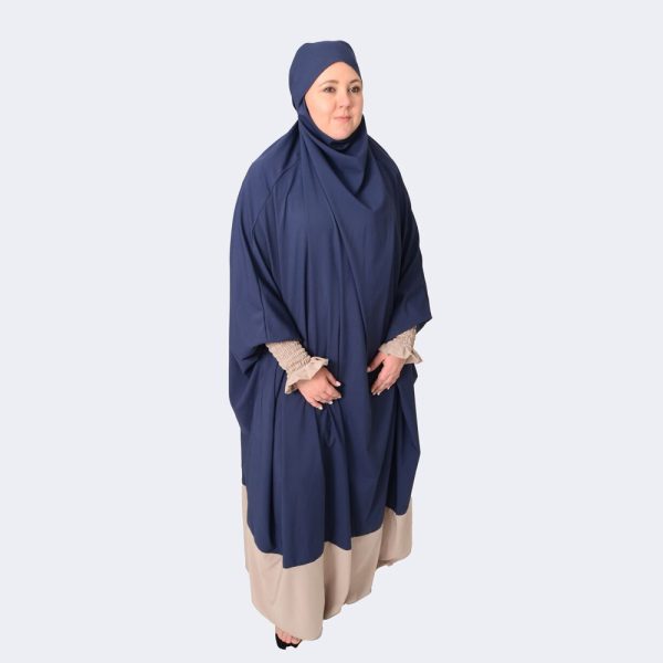 Navy Blue with Stone Sleeves Jilbaab