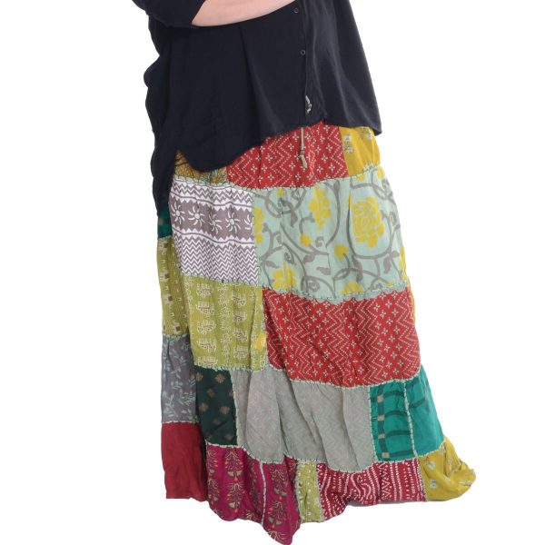 patch work Skirt chic cascade