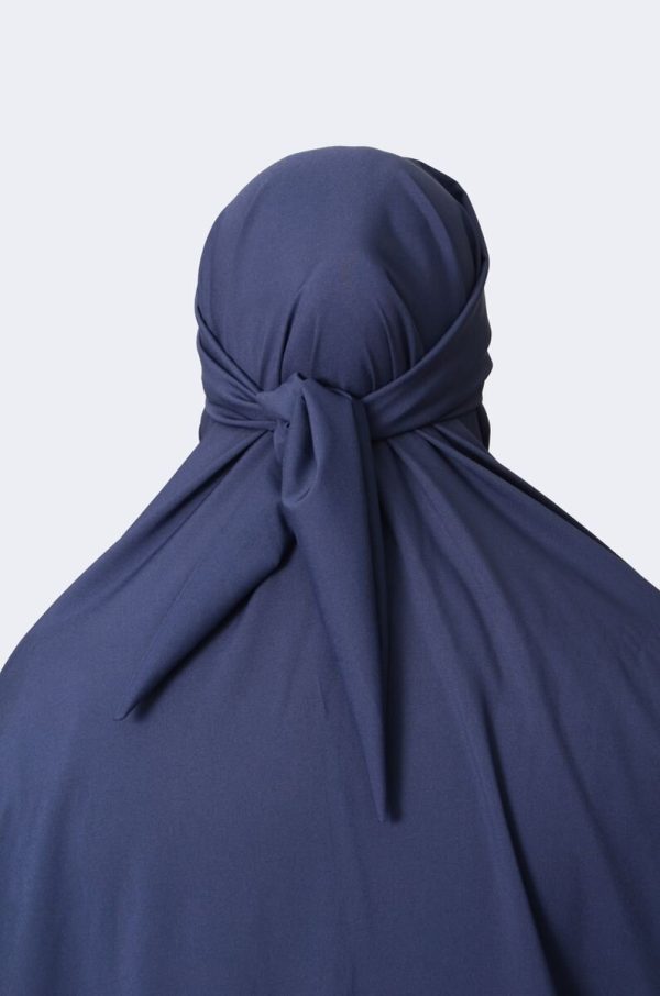 Navy Blue with Stone Sleeves Jilbaab - Image 5